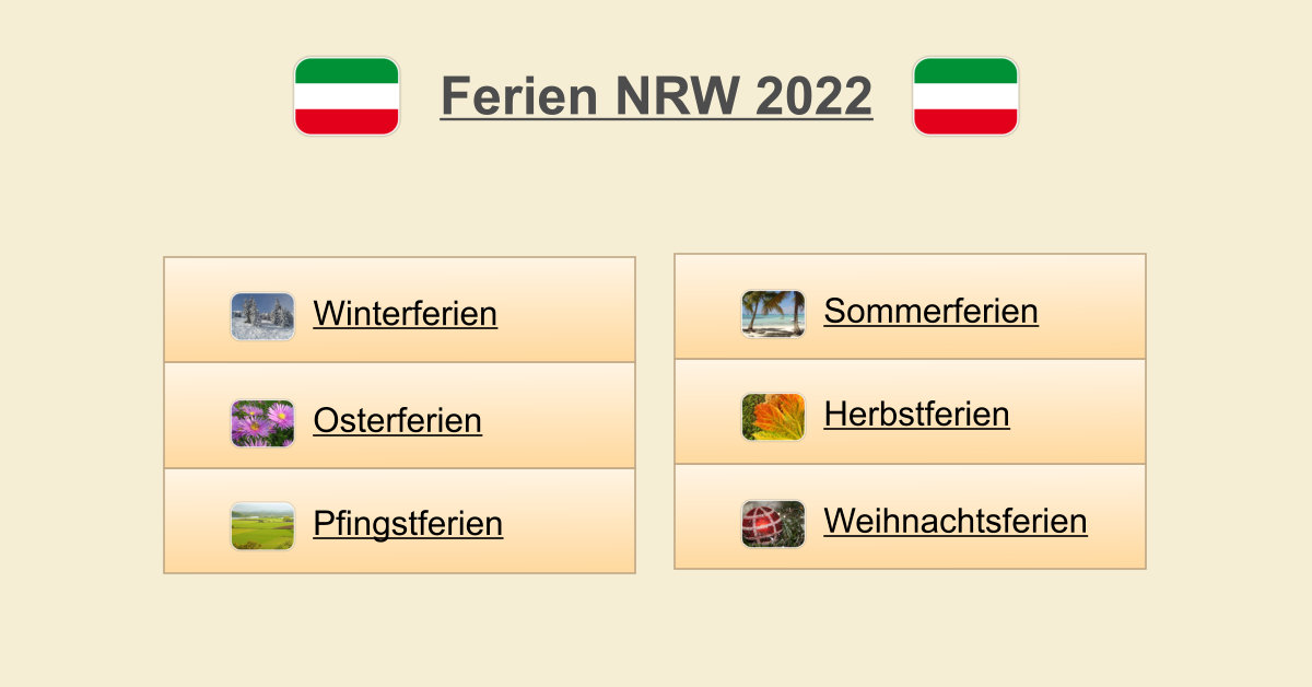 Ferien NRW 2022