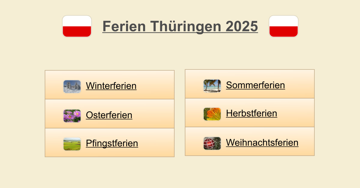 Wann Sind Osterferien In Thüringen 2025 www.schulferien-deutschland.info