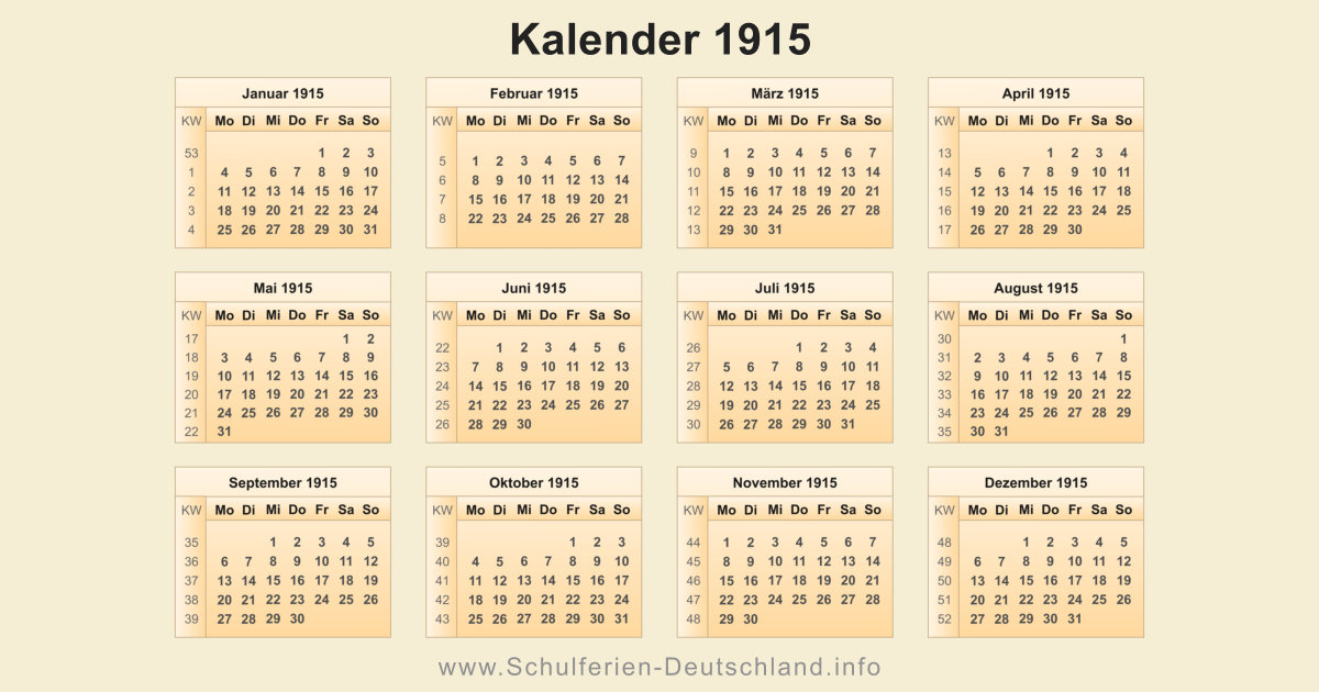 Kalender 1915