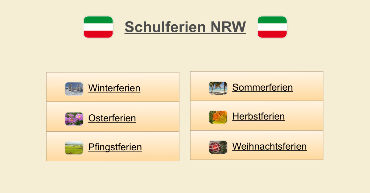 Schulferien NRW - (Termine & Übersicht)