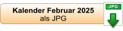 Kalender Februar 2025  als JPG JPG